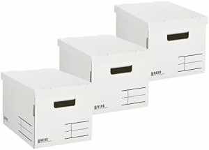 コクヨ 収納ボックス NEOS レギュラーサイズ フタ付き 3個セット ホワイト AMフ-NE983WX3