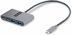 【送料無料】StarTech.com USBハブ／Type-C接続／100W USB PDパススルー／USB 3.0／5Gbps／2x USB-A + 2x USB-C／30cmホストケーブル／US