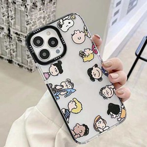 スヌーピー iPhone 14Pro 用 ケース Snoopy スマホケース iphone 用 ケース 薄型【透明】 ソフトTPU バンパー アイフォン ケース レンズ