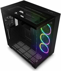 NZXT H9 Elite 2層構造 ミドルタワー PCケース 強化ガラスモデル Black CM-H91EB-01 CS8578