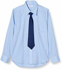 [マインリバー] シャツ 男の子シャツネクタイ付きオックスレギュラーカラーシャツスクール 4502