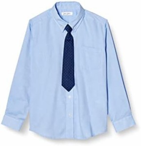 [マインリバー] シャツ 男の子シャツネクタイ付きオックスボタンダウンシャツ 3500