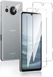 ohyes AQUOS sense7 フィルム 保護ガラスフィルム2枚 + sense7 SH-53C/SHG10カメラフィルム2枚 【4枚セット】AQUOS sense7 SH-M24 ガラス