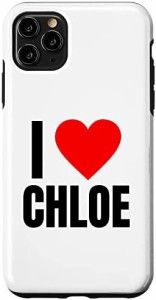 iPhone 11 Pro Max I Love Chloe 名前 パーソナライズ 女性 ハート BFF 友達 女の子 スマホケース