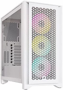 Corsair iCUE 4000D RGB Airflow Mid-Tower True White ミドルタワー型PCケース CC-9011241-WW CS8624