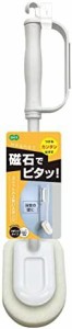 オーエ バスブラシ 長さ45.5×幅9cm×高さ9.5cm マグネットユニット バス洗いスポンジ 磁石 風呂掃除 ホワイト