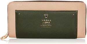 [モズ] 財布 レディース 長財布 大容量 ファスナー 軽量 合皮 バイカラー かわいい VASKA by ヴェスカ リグル・ファスナー長財布 VS-0061