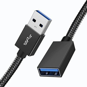 【送料無料】USB 延長ケーブル 1m Popolier USB3.0規格 5Gbps 高速データ転送 A-Aタイプ オスメス USB延長コード ナイロン編み製 取り回