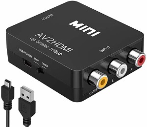 【送料無料】RCA to HDMI 変換コンバーター AV to HDMI変換アダプター 3色(赤 白 黄)ビデオ avケーブル to hdmi 変換ケーブル コンポジッ