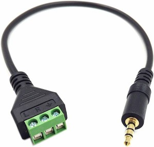 【送料無料】3.5mm オーディオオス - AV 3ネジターミナル メス ブロックバラムコネクター3.5mm AUX ケーブル 送料無料