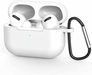 【送料無料】AirPods Pro ケース AirPods Pro イヤホン 液状シリコンケース 耐衝撃 LED可視 防塵 カラビナ付き ワイヤレス充電対応（AirP