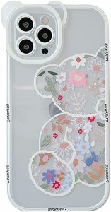 【送料無料】iphone12 ケース 韓国 かわいい 小さな花 くま 透明 クリア スマホケース スマホカバー 超軽量 薄型 あいふぉん12 ケース ip