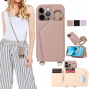 【送料無料】iPhone11ケース ショルダー ストラップ スマホケース ミラー 鏡付き スマホストラップ 肩掛け 背面 手帳型 財布型 かわいい 