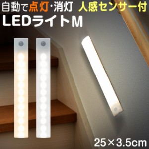 人感センサーライト センサーライト 室内 照明 玄関 充電式 LED ライト Mサイズ LEDライト 人感センサーライト USB充電 人感 人感センサ