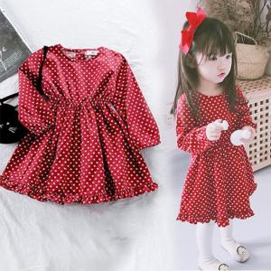 子供服春秋女の子赤いワンピース長袖ハート柄綿ワンピースベビー服dress通學 通園キッズ用可愛いレッドワンピースの通販はau Wowma ワウマ 東京 Com 商品ロットナンバー