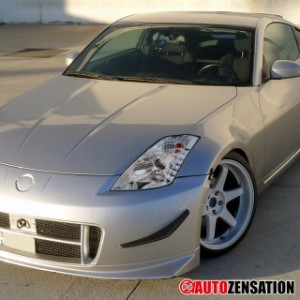 Autozensation製 日産 フェアレディZ Z33 VQ35DE '03-'05 ヘッドライト クリア・クローム