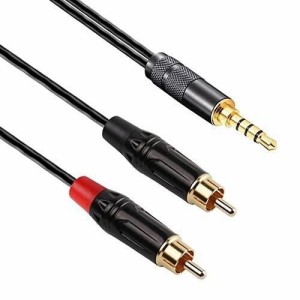 2.5MMバランス - 2RCA オーディオケーブル スピーカーミキサーマイクケーブル 2RCA to 2.5mm RCAケーブル RCA 変換 ケーブル 0.5M