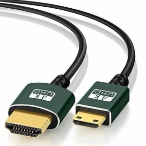 Thsucords 細柔らかい & 薄型 ミニ HDMI to HDMI ケーブル 0.3M. ウルトラスリム & フレキシブル Mini HDMI ケーブル 3D4K60Hz18gbps