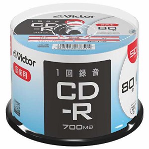 ビクター Victor 1回録音用 CD-R AR80FP50SJ2 (片面1層/80分/50枚) ホワイト