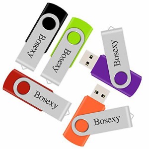 USBフラッシュドライブ 8GB 5個セット Bosexy USBメモリ 回転式