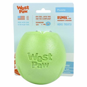 West Paw 犬用おもちゃ ゾゴフレックス・エコー ランブル 知育玩具 早食い防止 ストレス解消 運動不足 ジャングルグリーン Lサイズ