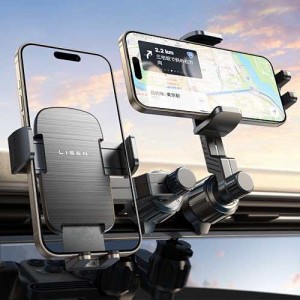 LISENスマホホルダー 車 【2023革新！驚安定の車載スマホ ホルダー】二重360°調整 自転車 スマホホルダー エアコン 吹き出し口 車載スマ