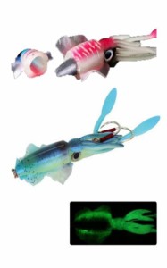 La kukuna イカ型メタルジグ ソフトルアーとメタルジグの融合 新感覚のジグ ジギング ブリ 真鯛 ヒラメ シーバス 青物 根魚 (ブルー)