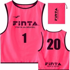 [フィンタ] FINTA サッカー フットサル 大人用 ビブス ゲームベスト 20枚セット フリーサイズ FT6556 ((7200)ピンク)