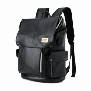 [Uroi] リュックサック メンズ ビジネスリュック PU ビジネスバック 大容量 鞄 バッグ USB充電ポート 通勤 通学 中学生 高校生リュック P