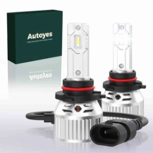 Autoyes LEDヘッドライト 車用 新車検対応 6000Kホワイトライト 15000LM 70W/セット出力 明るさ4倍ハロゲン比 純正ハロゲンと発光点一致