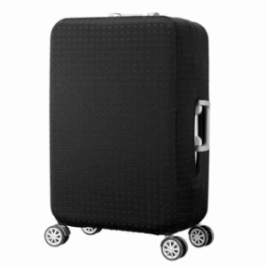 [7-Mi] スーツケースカバー防水,伸縮素材 スーツケースカバーキャリーバッグ お荷物カバー (ブラック, XL（31-32 ）)