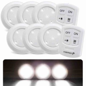 Fosmon ワイヤレス 5 LED タッチライト スポットライト プッシュライト キッチンライト ナイトライト リモコン付き【電池式 | 配線不要