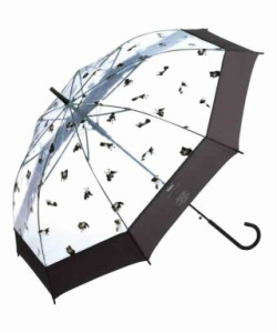 Wpc. 雨傘 ［ビニール傘］ころころパンダアンブレラ チャコール 長傘 60cm レディース 大きい フォトジェニック 可愛い 動物 写真 プリン