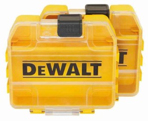 デウォルト(DeWALT) バルクタフケース (小) 2個 オーガナイザー 工具箱 収納ケース ツールボックス 透明蓋 脱着トレー 積み重ね収納 ネジ