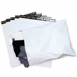 ワークアップ【100枚】臭くない宅配ビニール袋 60ミクロン 静電気防止テープ (ホワイト, 600×700mm(60-70))