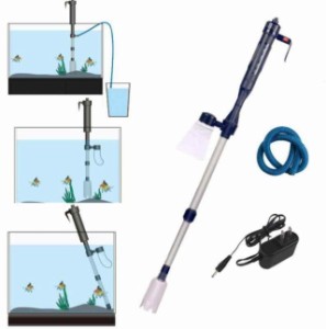 LONDAFISH水槽清掃パンプ 砂清掃 真空用 電動掃除機 砂利掃除機 水換えポンプ 底砂掃除 コケ取り 汚れ取 強力 水質浄化 水族館用