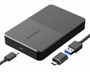 ElecGear USB C 3.1外付けディスクエンクロージャ、7mm〜15mm 2.5インチSATAハードドライブケース、厚型および標準2.5インチHDDおよびSSD