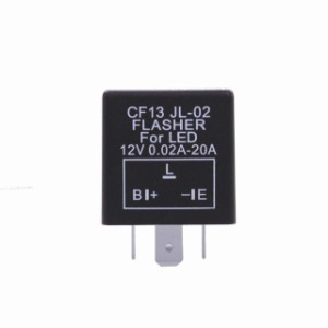 HUIQIAODS ハロゲン LED 対応 3ピン ハイフラ防止 IC ウインカーリレー 12V 150W CF13 点滅速度調節可能 アンサーバック 対応 ワンタッチ