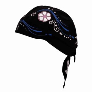 Trifong バンダナキャップ 海賊 帽子 スカル ドゥーラグ 速乾 吸汗 汗止め 通気 綿 キャップ  熱中対策 ゆるい帽子 サイクリング 自転車