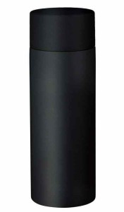 BASIC STANDARD ミニ マグボトル 断熱 保温 保冷 水筒 ブラック 直径4.5×H13cm 容量 120ml (ポケットに入る 最小サイズ) 2439451