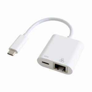 GOPPA ゴッパ USB Type-C変換アダプタ (ホワイト, Type-C接続/Gigabit有線LANアダプター)