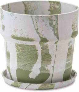 ポッシュリビング 植木鉢 アーバンプランツポット (ミルク/ピスタチオ, サイズ：約φ19.5 H18.5)