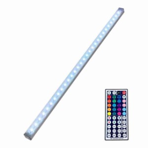 【送料無料】LED ワイヤレスライト RGB カラー スティックライト リモコン付き Micro USB充電式 バッテリー内蔵 ワイヤレス バーライト 