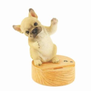 【送料無料】デバリエ ca218b品犬の置物 フレンチブルドッグ スマホスタンド レジン製 ギフト 最適なプレゼント