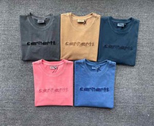 Carhartt カーハートWIPクラシックロゴ文字刺繍半袖Tシャツ