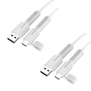 【送料無料】（2ペア) 充電ケーブル プロテクター USB-A to USB-C/Type C ケーブル ケース カバー 保護ケース 保護カバー 断線防止 シリ