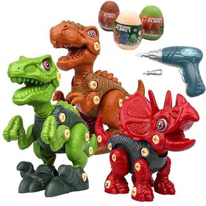 【送料無料】ロボットプラザ(ROBOT PLAZA) 恐竜 組み立て おもちゃ 電動ドリル 卵入り 大工さんごっこ 知育玩具 子供 誕生日プレゼント 