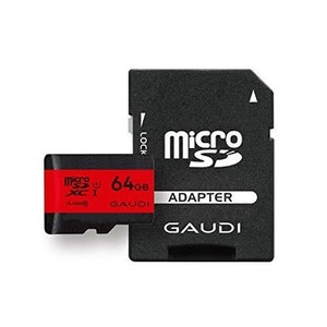 【送料無料】GAUDI MICROSDカード 64GB UHS-I CLASS10 NINTENDO SWITCH 動作確認済 3年保証 GMSDXCU1A64G