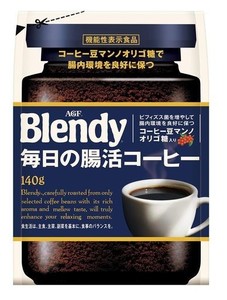 【送料無料】AGF(エージーエフ) ブレンディ 毎日の腸活コーヒー袋 140G 【 インスタント】【 水に溶ける】【 詰め替え 】【 マンノ オリ