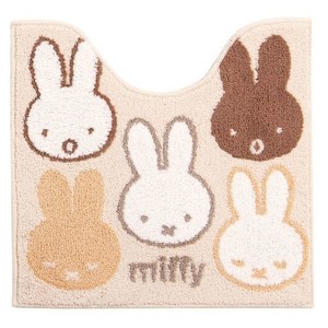 【送料無料】センコー ミッフィー サプライズミッフィー トイレマット 約58×60CM ベージュ キャラ アニマル MIFFY 65342